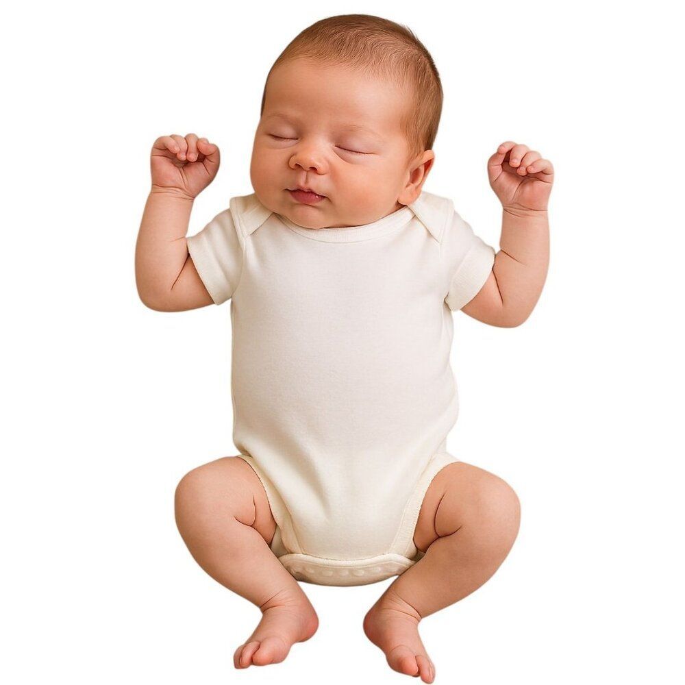 20 Newborn Envelope Neck SHIRTS ONE PIECE Short Sleeves Snap Closure White
